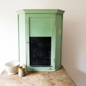 Green corner cupboard