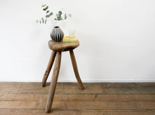 Wooden high stool