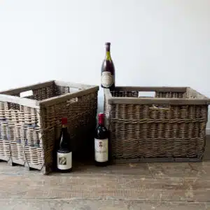 Vintage French wine crates