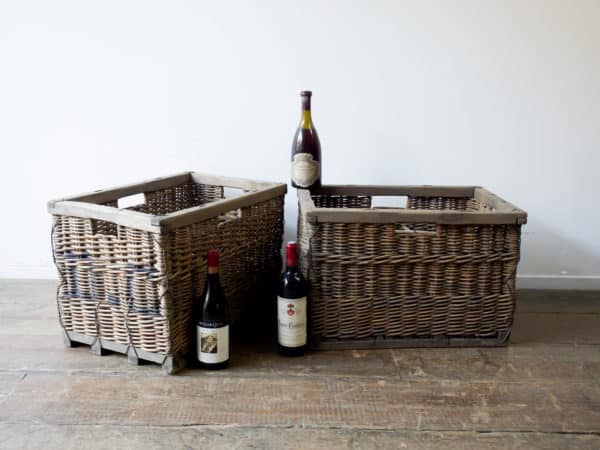 Vintage French wine crates