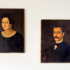 A pair of C19th Portraits