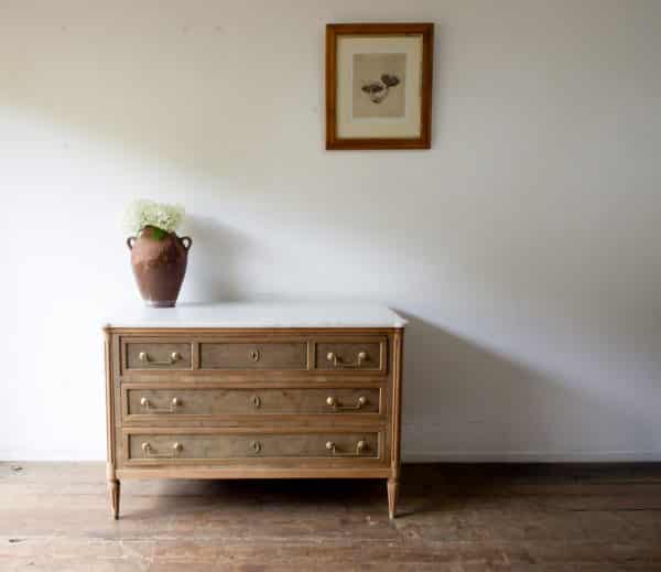 Chest of drawers with marble top