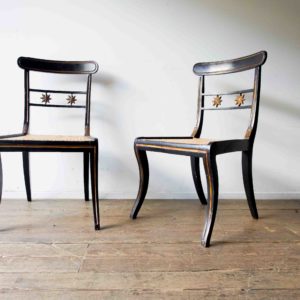 A pair of Regency style chairs