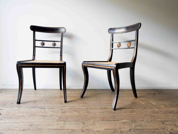 A pair of Regency style chairs