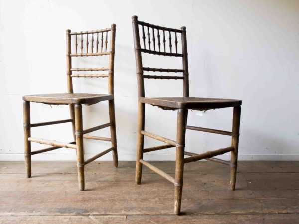 Faux bamboo chairs