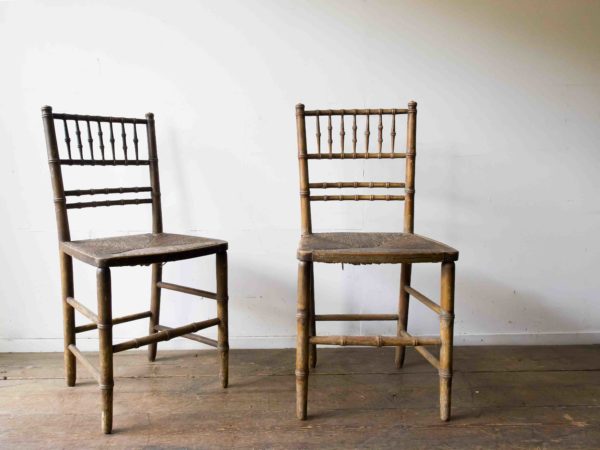 Faux bamboo chairs