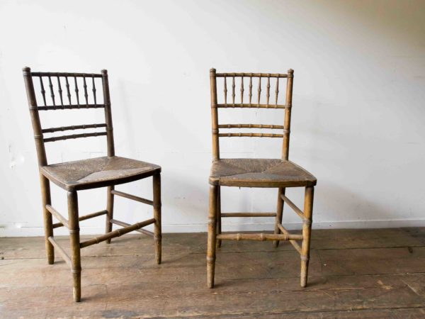 Faux bamboo chairs