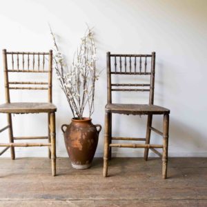 Faux bamboo chairs