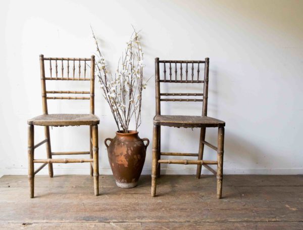 Faux bamboo chairs