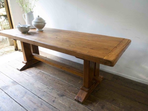 french oak trestle table
