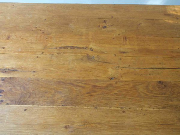 French oak trestle table - Image 4