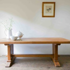 french oak trestle table