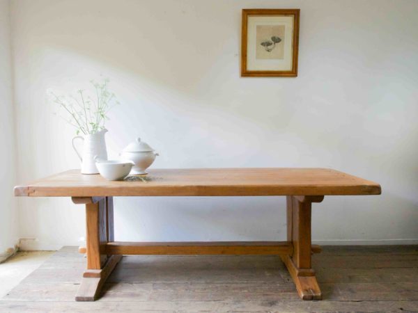 french oak trestle table