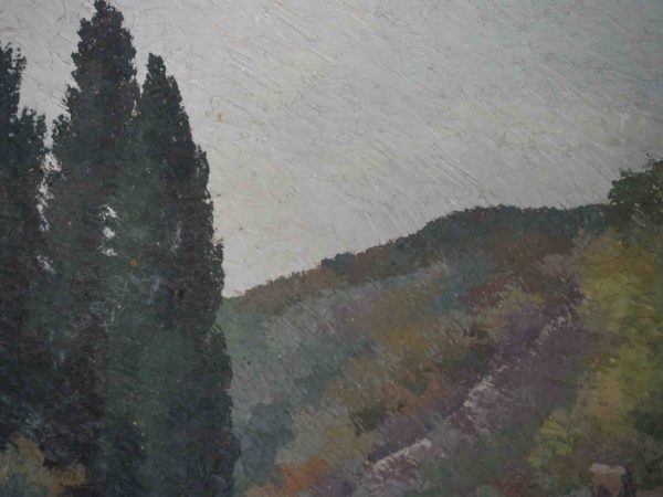 French landscape, oil - Image 5