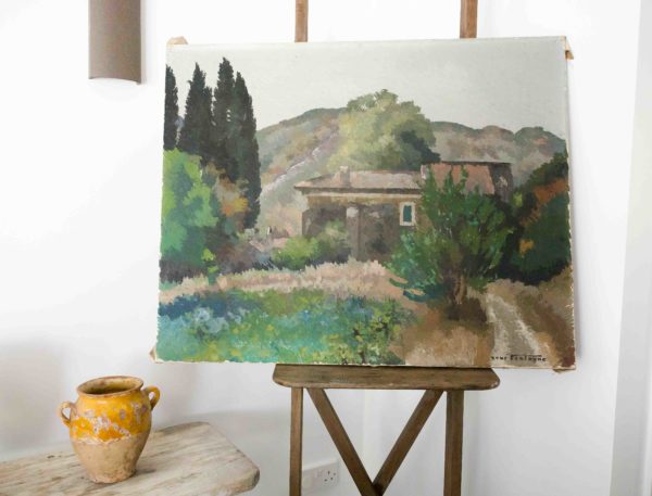 French landscape, oil - Image 6