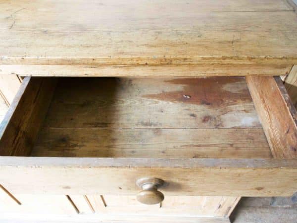 Antique pine dresser base - Image 6