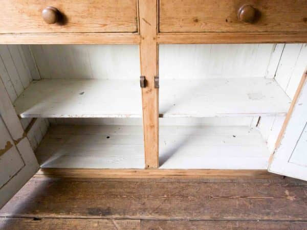 Antique pine dresser base - Image 5