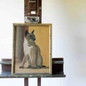 Siamese cat painting